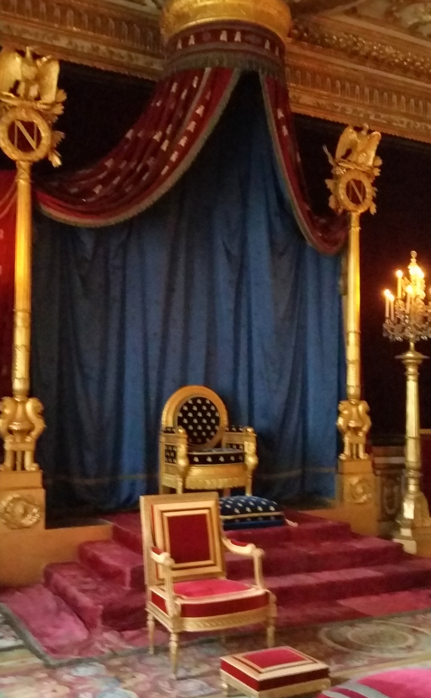 Throne room in the Palace of Fontainebleau, France