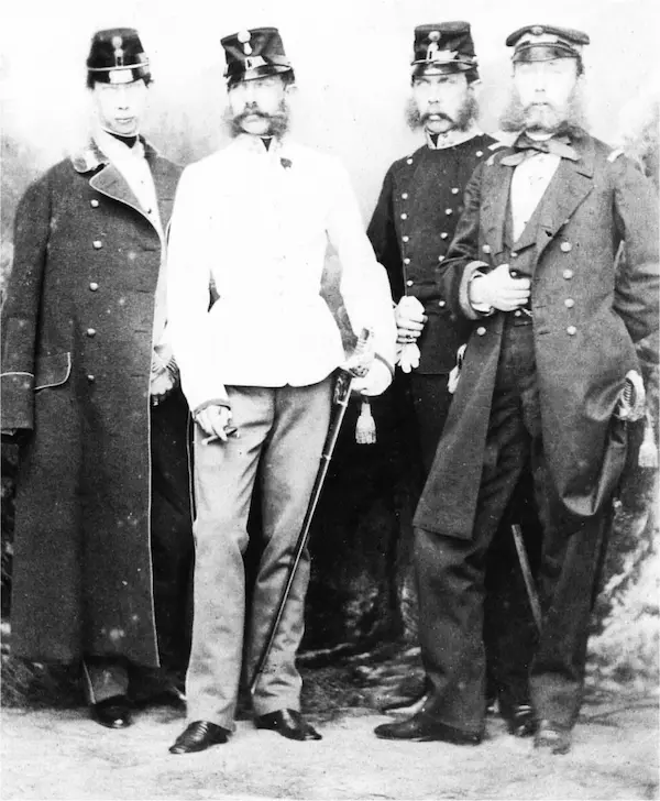 Francis Joseph with his brothers in 1859