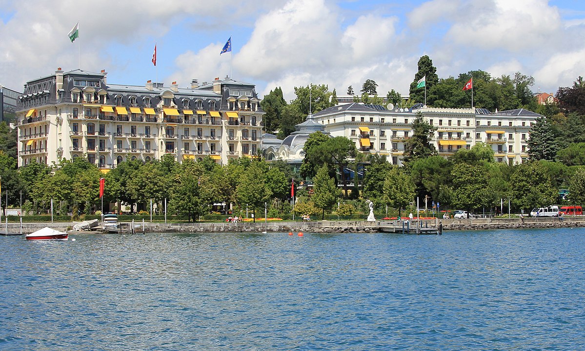 Hotel Beau Rivage in Geneva. Empress Elsabeth dies here September 10th, 1898