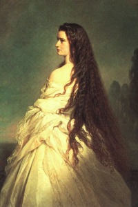Empress Elisabeth with her Hair down by Franz Xaver Winterhalter, 1865